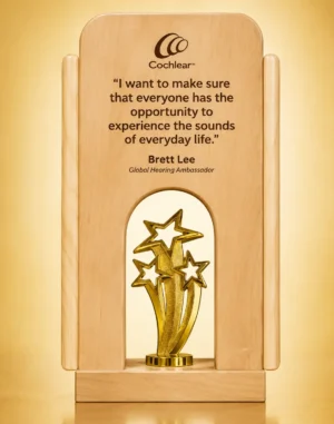 WM-9117 Gold Star Burst Wood Plaque
