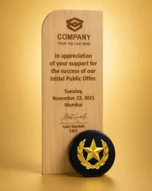 WM-9125 Gold Star Medallion Plaque