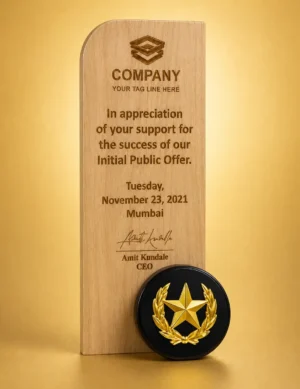 WM-9125 Gold Star Medallion Plaque