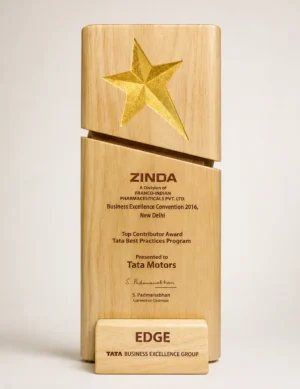 WM-9130 Gold Star Wood Plaque