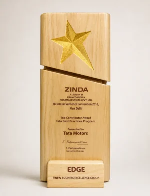 WM-9130 Gold Star Wood Plaque