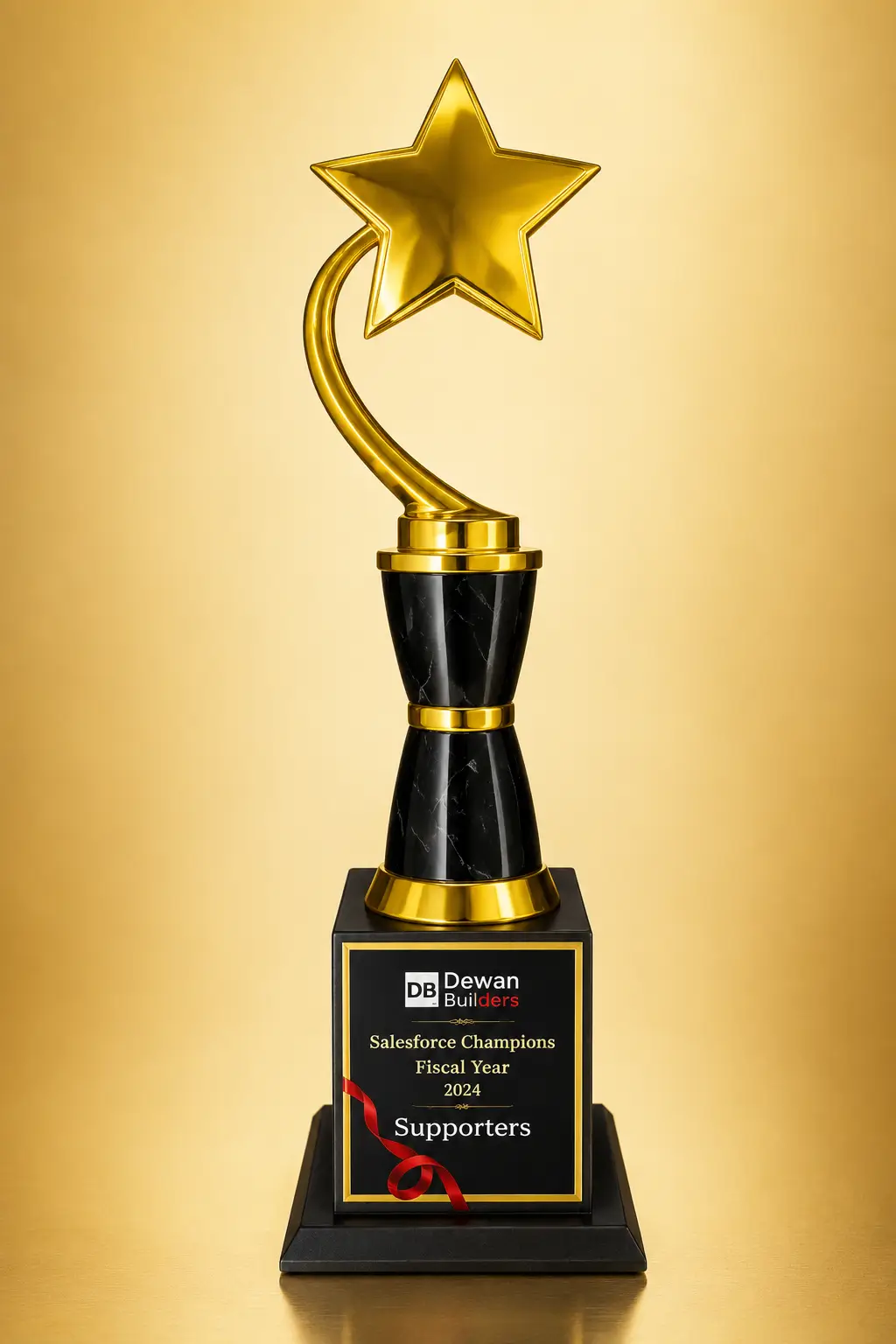 WM-9133 Gold Star Swirl Trophy