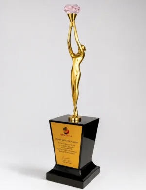 WM-9140 Gold Abstract Dancer Trophy