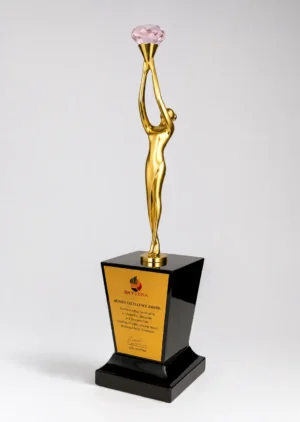 WM-9140 Gold Abstract Dancer Trophy