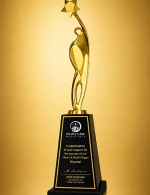 WM-9143 Slim Gold Star Figure Trophy