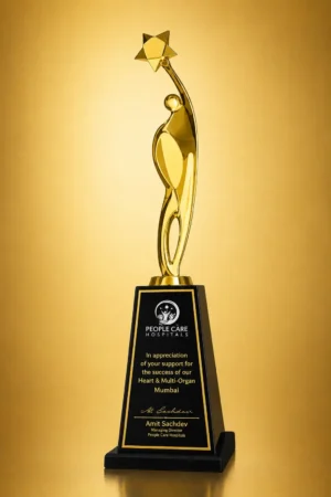 WM-9143 Slim Gold Star Figure Trophy
