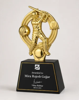 WM-9145 Gold Cricket All-Rounder Trophy