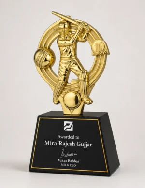 WM-9145 Gold Cricket All-Rounder Trophy